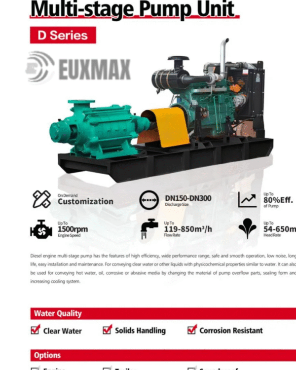 50HP Multi-Stage Pump Unit – D Series - Image 2