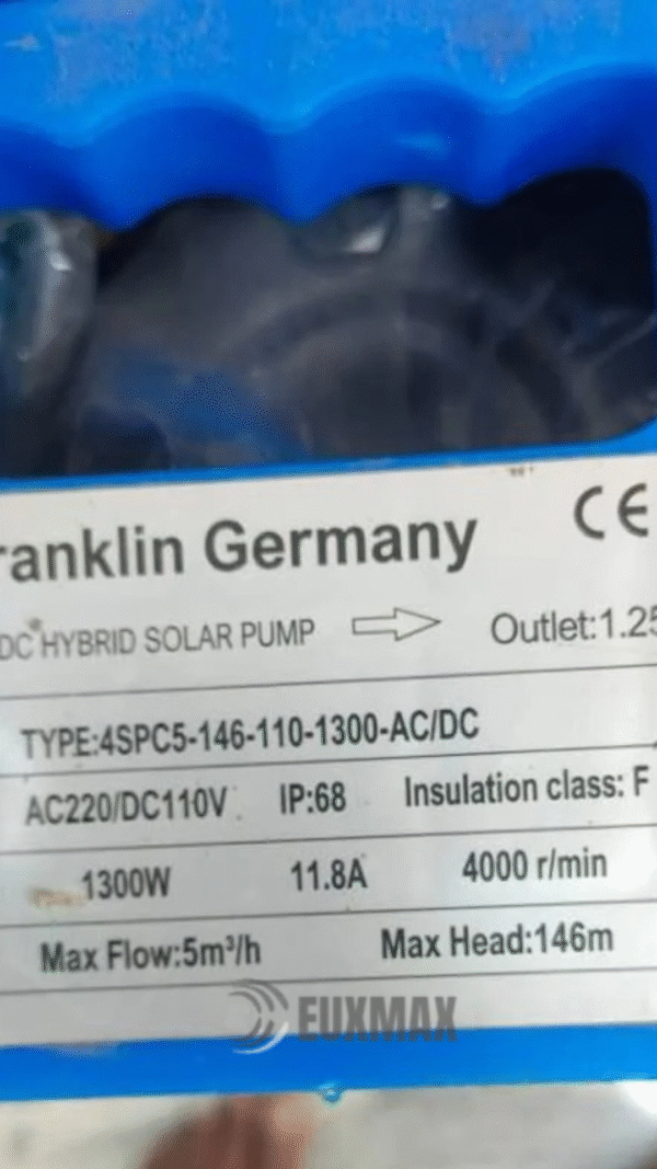 Franklin Germany 1300W Solar 1.5HP Water Pump - Image 2